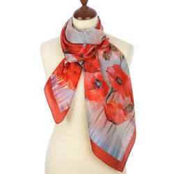 Original Elite PAVLOVO POSAD SHAWL, Silk scarf, 89x89 cm Size, 10087-3