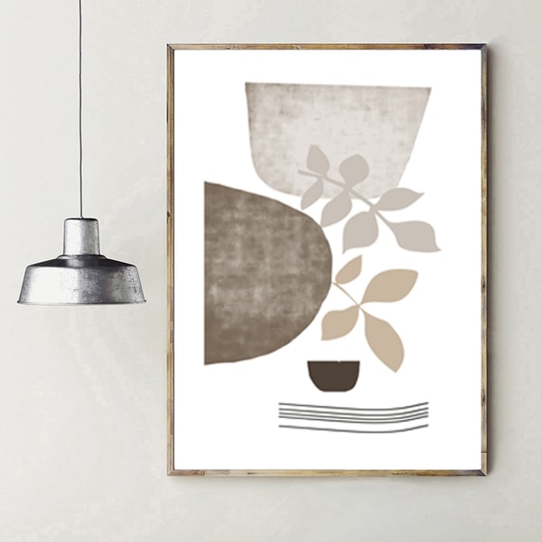 Scandi Art Gray Print Modern Poster Set Of 3 Wall Art Instan - Inspire ...