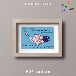 Cross stitch pattern FISH / Hand embroidery design Digital PDF file