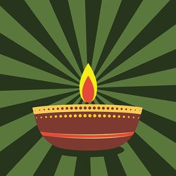 decorative diya, diwali festival candle colorful illustration