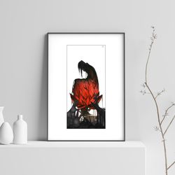 Printable art Dark Lotus / print it at home / Directly from the Artist