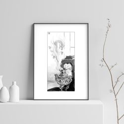 Printable art Incense burner / print it at home / Directly from the Artist