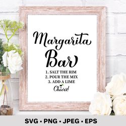 margarita bar svg. wedding bar sign. party decorations