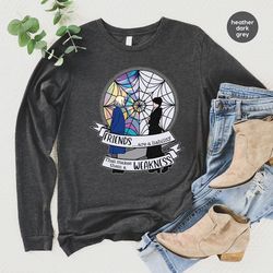Nevermore Academy Sweatshirt, Wednesday Addams Long Sleeve Shirt, Wednesday Hoodie, Horror Movies T-Shirt, Shirts for Wo