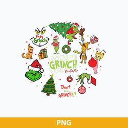 grinchmas christmas png, don't be a grinch png, grinch character christmas png