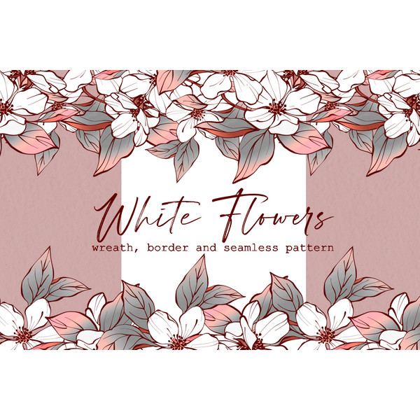 Spring White flowers. Floral set 1 B01.jpg