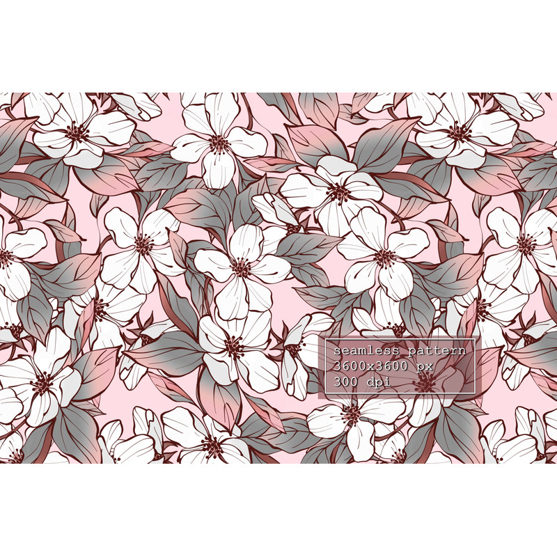 Spring White flowers. Floral set 1 B03.jpg