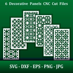 Wall Art Panels Laser CNC cut files , Islamic geometric ornament, arabic design style