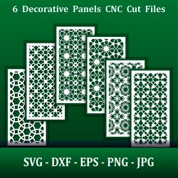 wall art panels laser cnc cut files , islamic geometric ornament, arabic design style