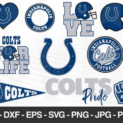 Indianapolis Colts SVG, Indianapolis Colts files, colts logo, football, silhouette cameo, cricut, cut, digital clipart