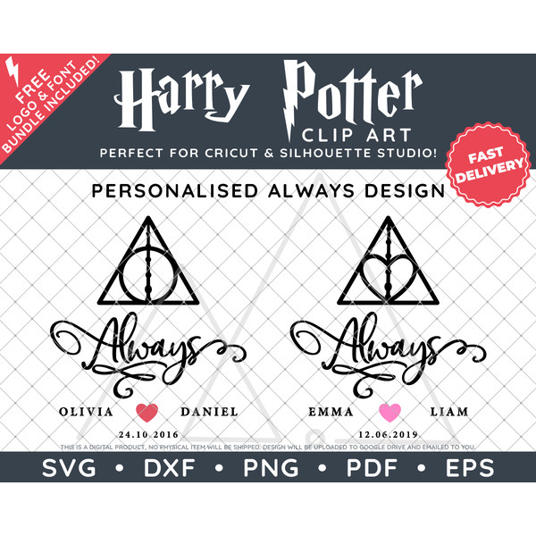 Harry Potter Custom Always Valentines by SVG Studio Thumbnail.png