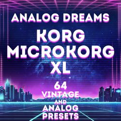 korg microkorg xl/xl plus "analog dreams" 64 presets