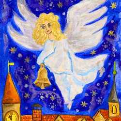 Christmas angel with bell