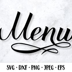 menu calligraphy lettering svg