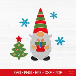 Christmas Gnome SVG Cut File