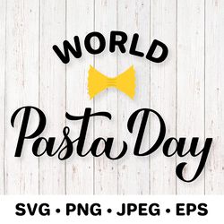 World Pasta Day hand lettered SVG