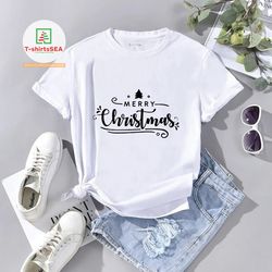 Merry Christmas Retro T-shirt, Christmas T-shirt, Merry Christmas T-shirt, Christmas Clip Art, Christmas Cut Files