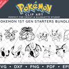 Pokemon 1st Gen Starters by SVG Studio Thumbnail.png