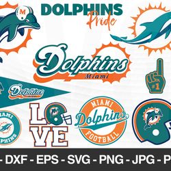 Miami Dolphins SVG, Miami Dolphins files, dolphins logo, football, silhouette cameo, cricut, cut files, digital clipart
