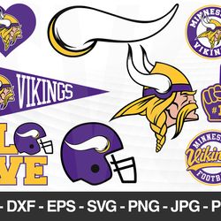 Minnesota Vikings SVG, Minnesota Vikings files, vikings logo, football, silhouette cameo, cricut, digital clipart, layer