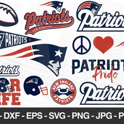 New England Patriots SVG, New England Patriots files, patriots logo, football, silhouette cameo, cricut, digital clipart