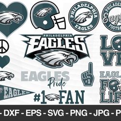 Philadelphia Eagles SVG, Philadelphia Eagles files, eagles logo, football, silhouette cameo, cricut, digital clipart