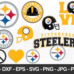 Pittsburgh Steelers SVG, Pittsburgh Steelers files, steelers logo, football, silhouette cameo, cricut, digital clipart,