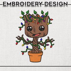 Christmas Movie, Baby Groot Christmas Embroidery Files, Holiday, Christmas, Machine Embroidery Design, Instant Download