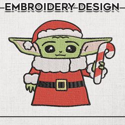 Baby Yoda Christmas Embroidery Files, Christmas Baby Yoda, Christmas Embroidery Design, Machine Embroidery Design