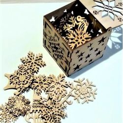 Digital Template Cnc Router Files Cnc Snowflake Files for Wood Laser Cut Pattern
