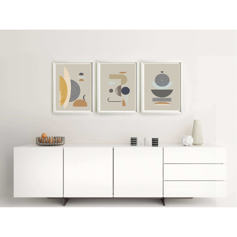 A set of three prints in an abstract style that you can download