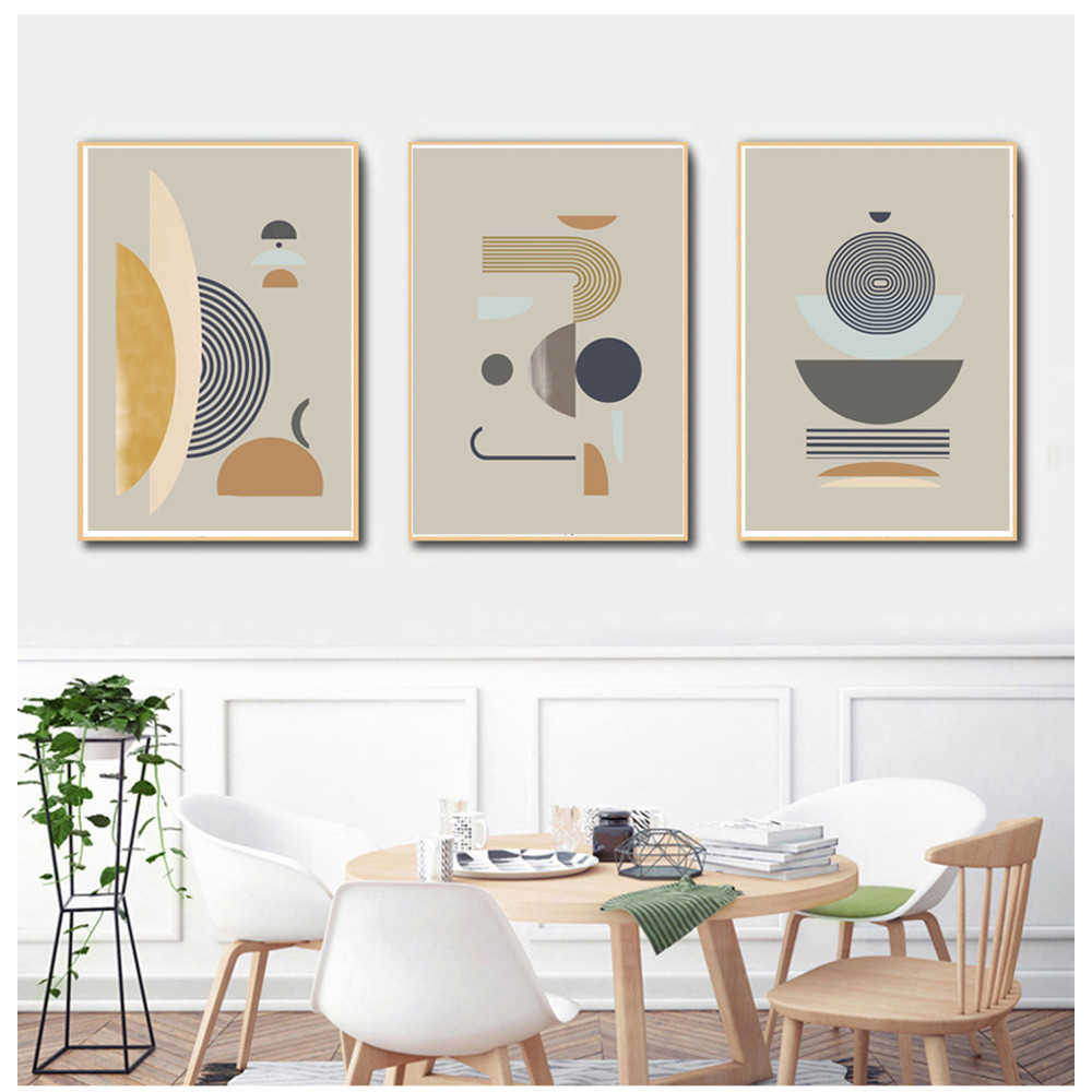 A set of three prints in an abstract style that you can download
