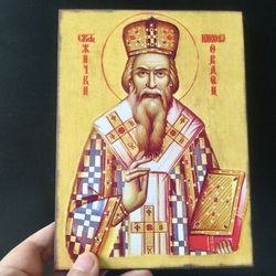 Bishop Nikolai Velimirovic Of Serbia | Quality Lithography Icon On Wood | Made In Russia | Size: 20 X 15 X 2 Cm