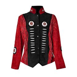 women western suede leather wear fringe vintage coat jacket