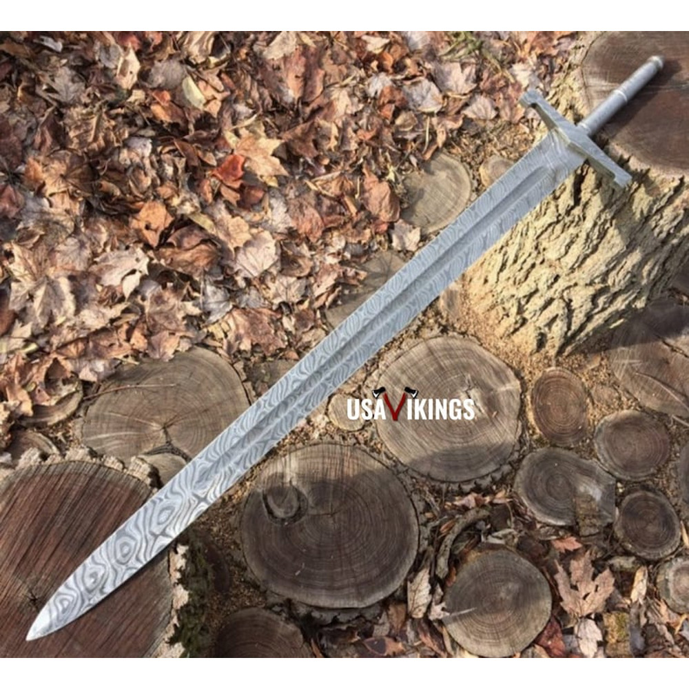 CUSTOM SWORD, MASTER Sword, Damascus Steel Viking Swords With Leather Sheath Gift For Her, Ninja Viking Kris Sword, Mythology Sword (3).jpg
