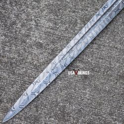 custom sword, master sword, damascus steel viking swords with leather sheath gift for her, ninja viking kris sword, myth