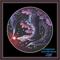 dragon of the magic. cross stitch pattern. cross stitch design. digital. pdf. saga.