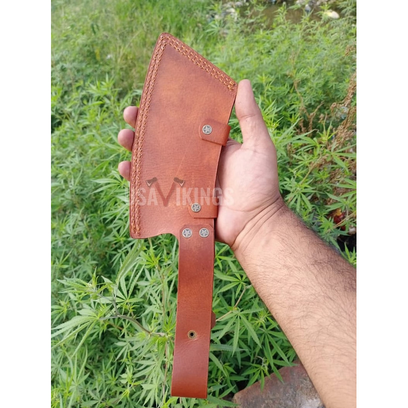 Handmade Damascus Steel Cleaver Chopper Chef Kitchen Knife, Hand Forged Meat Cleaver, Bone Chopper, (6).jpg