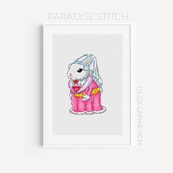 Rabbit Princess cross stitch pattern PDF and Saga
