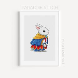 Rabbit Knight cross stitch pattern PDF and Saga