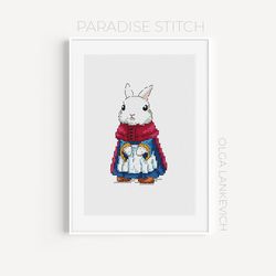 Rabbit Maid cross stitch pattern PDF and Saga