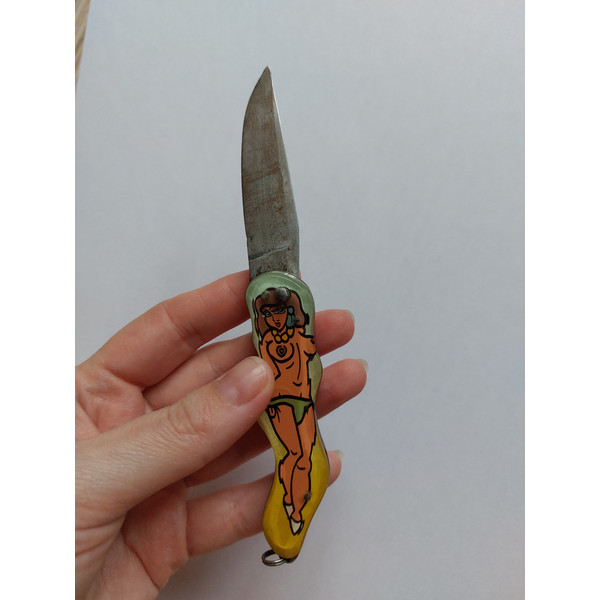 Handmade knife girl