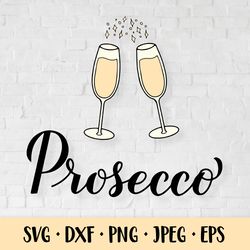Prosecco SVG Alcohol SVG. Champagne glasses