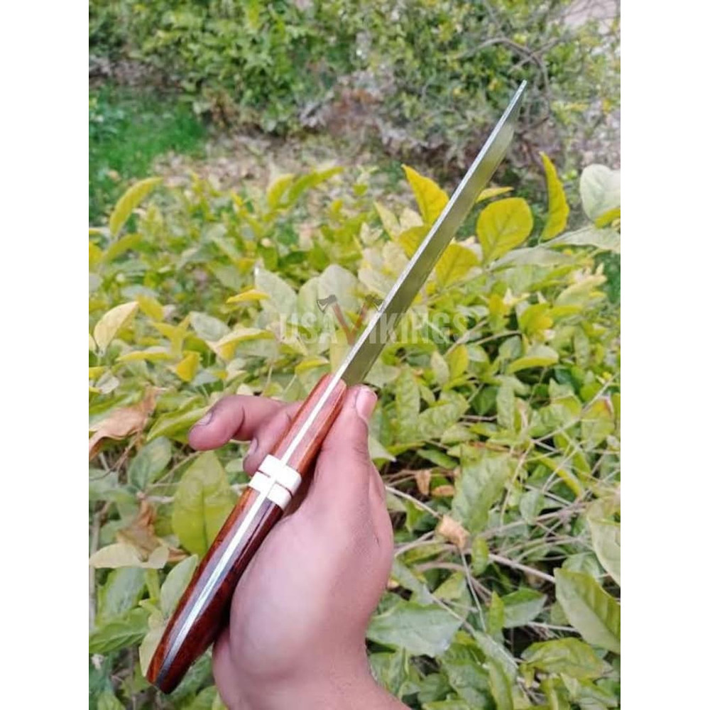 Handmade Damascus Cleaver chopper, Chef Knife Custom Meat Cleaver, Chef Cleaver with Rosewood Handle,  (7).jpg