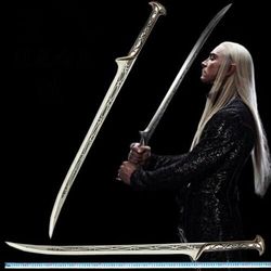 thranduil sword the hobbit from the lord of the rings replica sword lotr sheath, elvenking longsword fantasy engraved