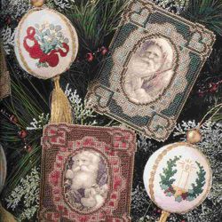 Digital - Vintage Cross Stitch Pattern - Christmas Decorations - PDF