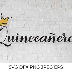 Quinceanera calligraphy lettering SVG