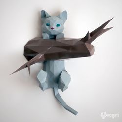 Hanging cat papercraft