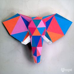 Elephant head papercraft
