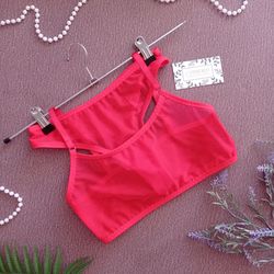 Women's See Through Red underwear set, erotic bra and panties, buy handmade lingerie by Catrindress